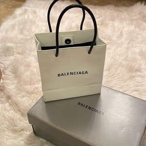 Authentic White balenciaga small purse